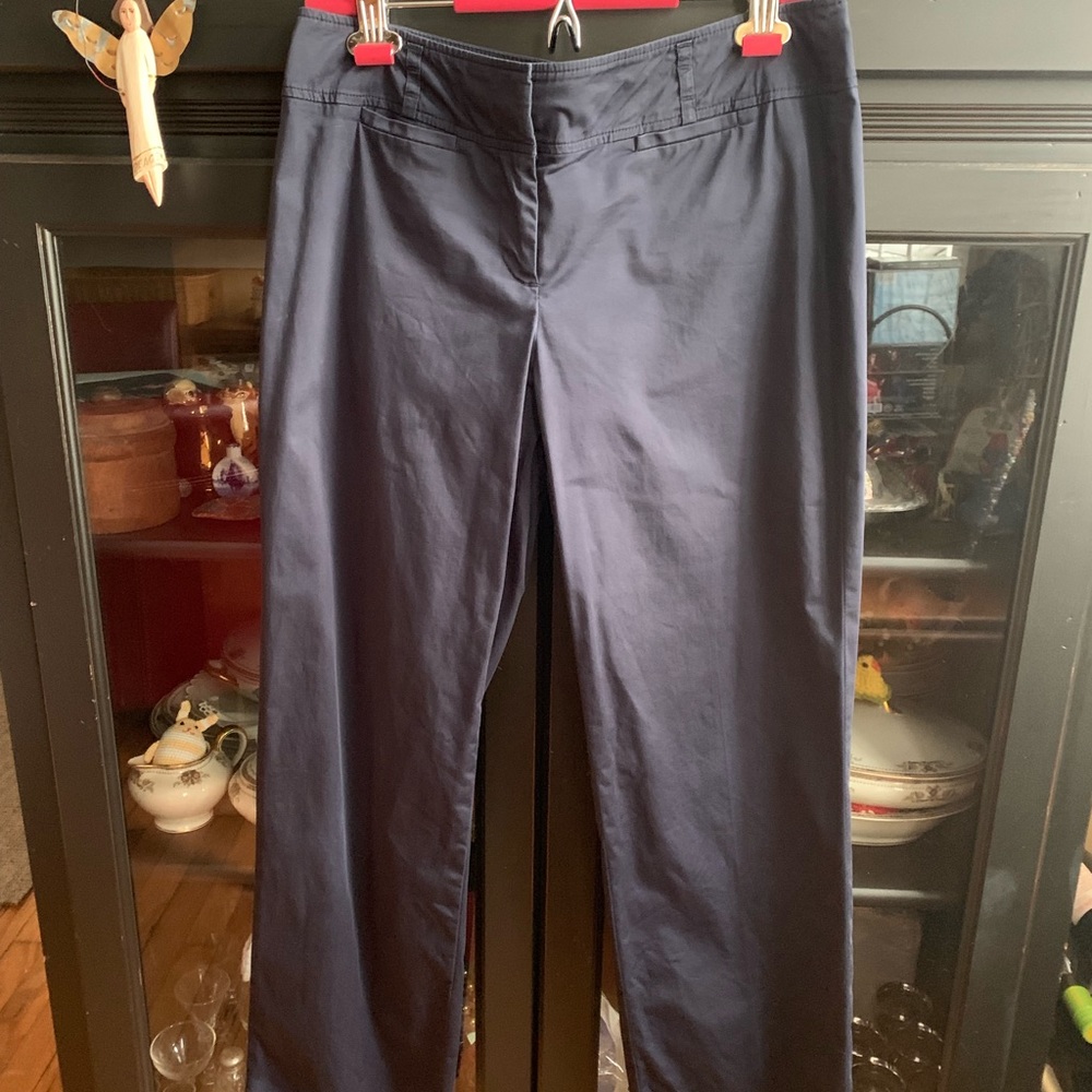 Ann Taylor Loft crisp cotton ankle pants